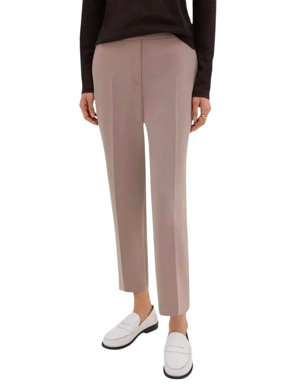 NWT Theory treeca pull-on pant in cinder Admirak Crepe Size 8